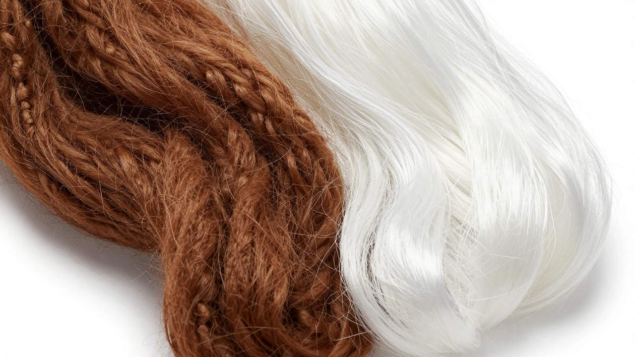 Comparison of wool and synthetic rug fibers